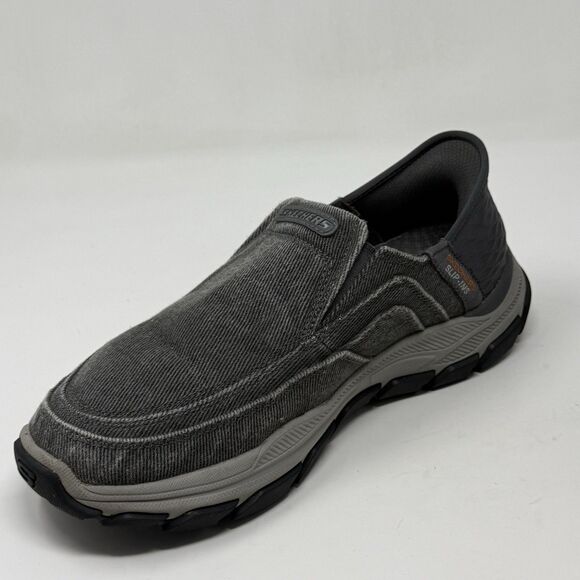 Skechers Respected Holmgren Shoes Mens 8.5 Extra Wide Gray Easy On Slip Ins main image 4
